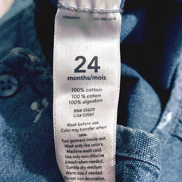 CARTER'S KIDS COTTON SNAP CROTCH JUMPER (HAS SMALL HOLE) - Picture 6 of 11